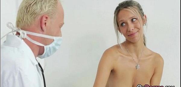  Busty Tanned Teen Blonde Get A Thorough Checkup From Doctor